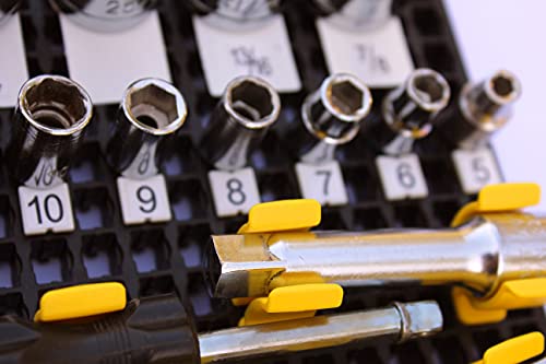 Peg Dots (white, 40 pcs) for Labeling Sockets (SAE/metric) - Accessory for ORGANIZER GENIE Pegboards to Label Sockets for size/standard - style: Peg Dots for Marking/Labelling (SAE / Metric)