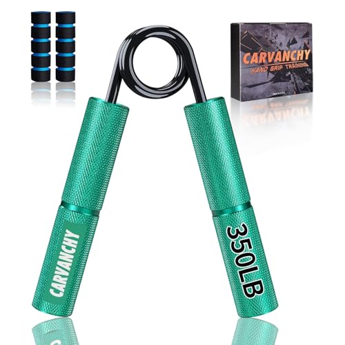 Grip Strength Trainer Set, 6 Pack, 50-350LB, Wrist Forearm Strengthener, Metal No Slip, Hand Grip Gripper Strengthener for Strength Training and Exercise, Hand Workout Squeezer Grip Strength - color: Green,350lb