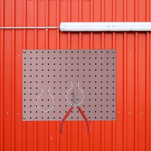10pcs Silver Metal Pegboard Hooks Iron Hanging Board Organizer Rings for Garage Craft Room Storage Tool Hangers Hole Board Accessories