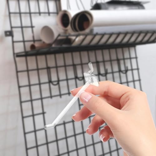 GANAZONO 50pcs Plastic Peg Hooks for Pegboard, 15cm Small Hanging Board Hooks for Tool Organizer, Garage Wall Storage, Industrial Hardware Accessories