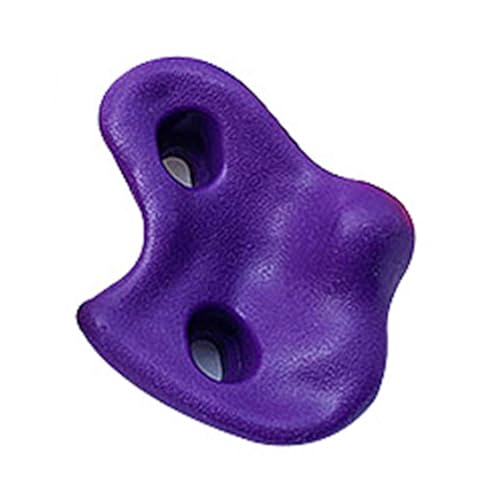 10PCS Rock Climbing Holds, PE Ergonomic Design with Rock Texture for Indoor Outdoor Climbing Wall, Includes Screws and Wrench Tools - color: Purple