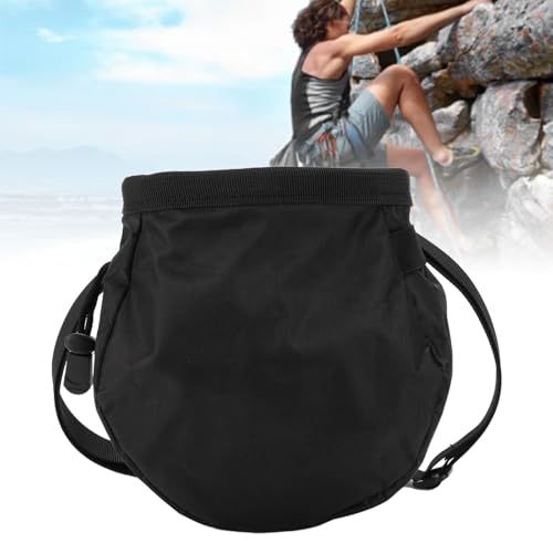 Chalk Bag, Oxford Cloth Climbing Chalk Bag with Soft Fleece Lining Adjustable Drawstring Closure for Rock Climbing Bouldering Gymnastics