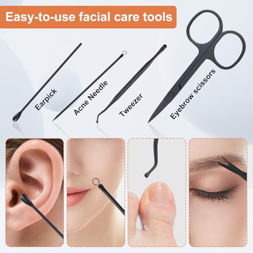 Nail Kit, Manicure Kit, Nail Care Kit for Men, Manicure Pedicure Set, Nail Clippers Toenail Clippers Kit, Professional Manicure Kit Pedicure Kit, Leather Color Travel Case, Set of 12. - color: Leather Color
