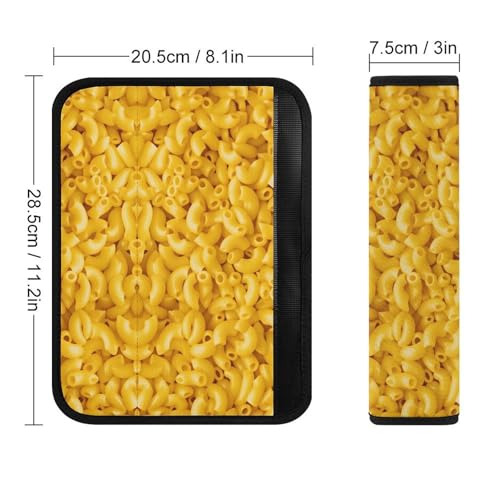 2 Piece Macaroni Cheese Car Seat Straps Shoulder Pads Universal Fit Automotive Seat Belt Protector for Kids, Car Seats Pushchair Strollers High Chair Pushchair - color: Pattern 912
