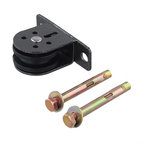 Fixed Pulley Block with Stainless Steel Sheave and Double Bearing System for 3mm-10mm Wire Rope,Silent Lifting Assembly up to 600 lbs for Gym Equipme