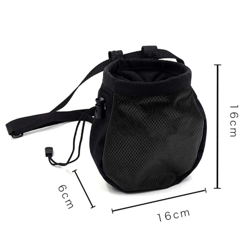 Climbing Chalk Bag - Small Chalk Bag Bouldering for Rock Climbing Chalk Pouch - color: BLACK