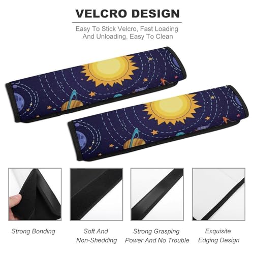 Universal Fit Seat Belt Shoulder Pad for Adult Use, Most Cars, 2 Pack Stylish Classic Space Harness Pads Strap Pressure Relief - color: Pattern 38