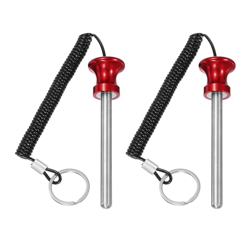 Weight Stack Pin, Weight Gym Pin Strength Training Equipment Replacement with Pull Rope for Commercial Home - color: Red, size: 0.4 x 3.9 Inch