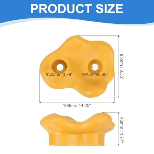 PATIKIL Rock Climbing Holds, Climbing Rock Wall Grips Play Set - color: Yellow, size: B-Large