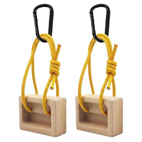 Hangboard Rock Climbing 1 Pair Portable Wooden Trainer | Fingerboard Climbing for Climbers Tree Hand Playground Enhances Grip Strength Indoor Outdoor Doorway
