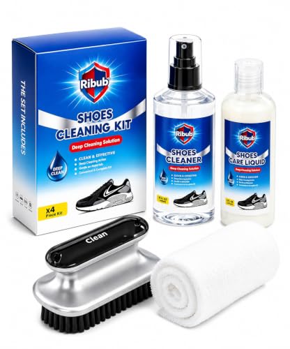 Shoe Cleaning Kit & Sneaker Care Kit – Sneaker Cleaner for Mesh Shoes, Leather, Canvas, Deep Clean Shoe Cleaner with Brush for Most Sneakers