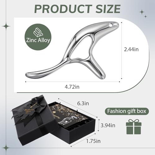 Nuanchu Massage Tool for Deep Tissue & Myofascial Release with Gift Box, Muscle Scraper for Full Body Pain Relief, Thumb Protector for Elephant Christmas White Gift Acupressure & Gua Sha Therapy
