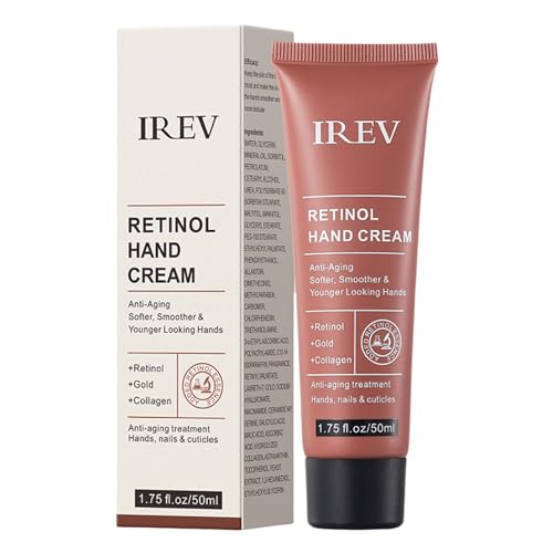 Retinol Hand Cream Firming Anti-Aging Hand Lotion with Collagen, Retinol Moisturizer for Aging & Dry Cracked Hands, Care & Protects Skin, Nails & Cuticles