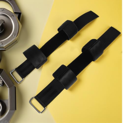 1 Pair Dumbbell Barbell Loading Straps Heavy Duty Adjustable Nylon Strength Training Wrist and Ankle Straps for Pullups and Squats with Ankle Protection