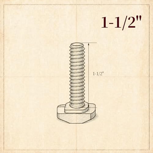 O'SKOOL T-Slot Bolts Drop-in 1-1/2" Length 20PCS, 1/4"-20 Thread, T Track Accessories for Woodworking Jigs and Fixtures,HWR010 - style: 1/4"-20 Threads, 1-1/2" Length, 20Pcs