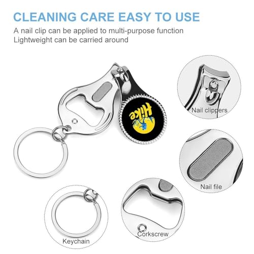 Hikers Take A Hike Portable Nail Clippers Bottle Opener with Keychain Toenail Fingernail Scissors