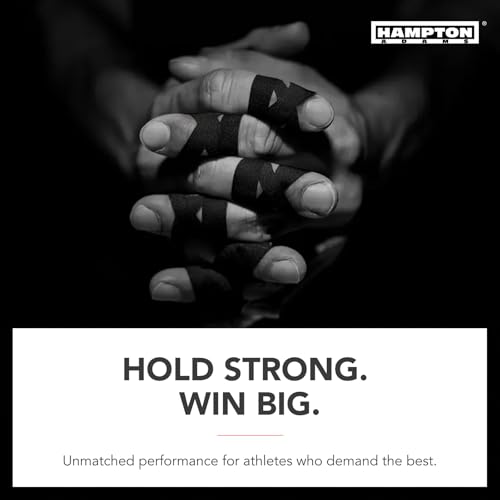 Hampton Adams Pro Finger Tape, Non Slip Grip for BJJ & Climbing | 8 Pack Rolls, No Fray Edges, Super Strong Adhesive, Extended Wear for Bouldering Crossfit Weightlifting & Jiu Jitsu - color: Black