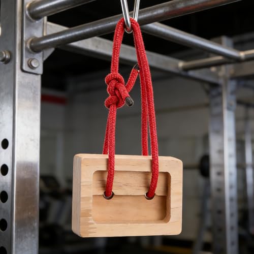 2Pcs Wooden Hangboard Rock Climbing - Hang Board for Climbing | Fingerboard | Arm Workout & Pull-Up Training | Bouldering Present Khaki - color: Khaki