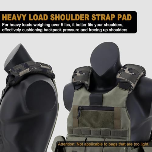 ZINMARK Tactical Shoulder Pad with Ultra-Thick Cushion for Vest Shoulder Straps and Backpacks, Comfort and Breathable,(1PCS-Camouflage-gray) - color: Camouflage-gray