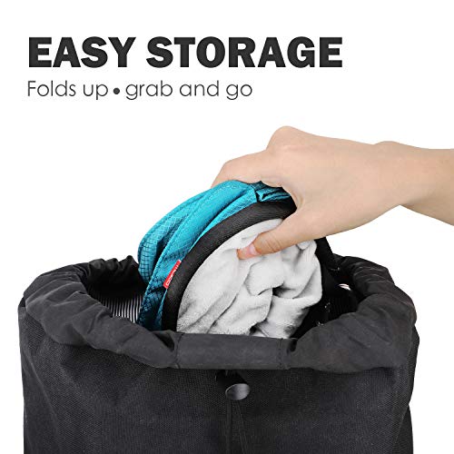 Moko Rock Climbing Chalk Bag, Bouldering Chalk Pot Bucket with Adjustable Belt & Carabiner Drawstring Climbing Gear - color: Light Blue, style: Straight Cylinder