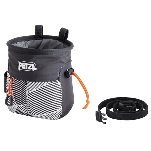 Petzl SAKAPOCHE Ergonomic Chalk Bag with Pocket - color: Black Dazzle