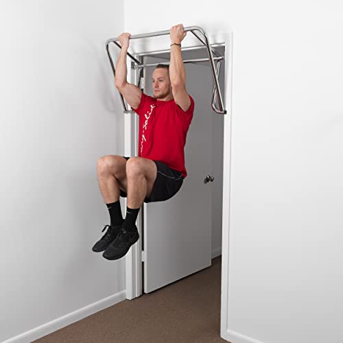 Body-Solid (PUB34) Adjustable Doorway Pull Up Bar, Chin Up Bar for Door Frame Strength Training Pull-Up Bars, Secure Door Mount Exercise Bar, 300 lb Capacity for Home Gym