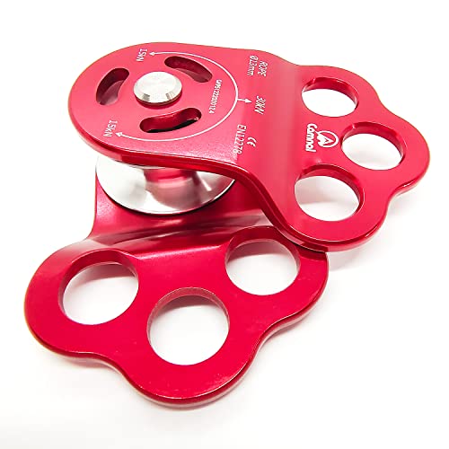 30KN Climbing Single Pulley Climbing Three Hole Hitch Pulley Climbing Bearing Pulley, Hauling Pulley for Rock Climbing, Rappelling, Zipline Sports etc.