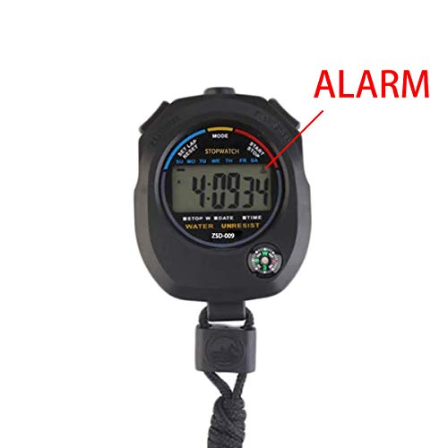 Pgzsy 2 Pack Multi-Function Electronic Digital Sport Stopwatch Timer, Large Display with Date Time and Alarm Function,Suitable for Sports Coaches Fitness Coaches and Referees,Pgzsy - style: 2pack