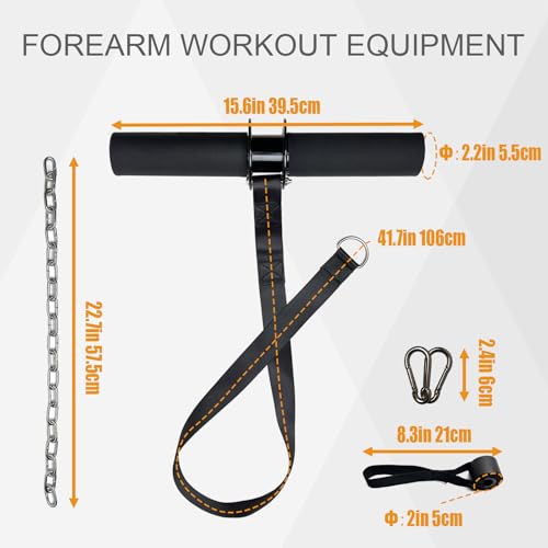 Forearm Strengthener Roller, 2.2 Inch Diameter Multi-functional Forearm Workout Equipment with Thick Grip Handle, Wrist Roller, Forearm Blaster for Wrist and Arm Strength Training Workout