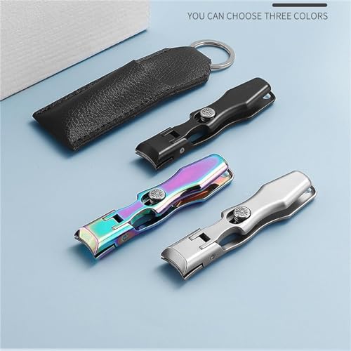 Nail Clippers, Stainless Steel Nail Clippers, Portable for Thick Nails - color: 2black