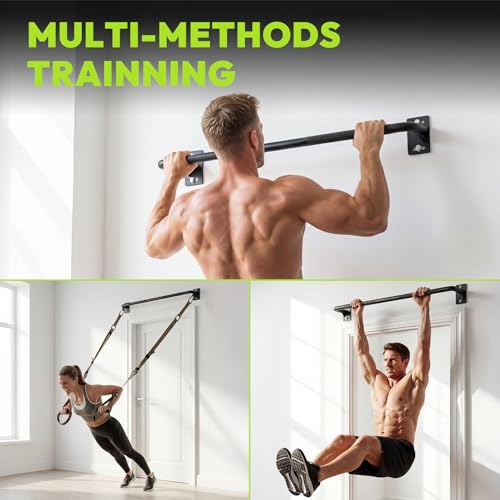 HANDBODE Wall Mounted Pull Up Bar for Doorway, 52''/36'' Chin Up Bar | 500 lb Capacity, Thickened Steel Construction, Joist Mounted - color: 36“ doorway pull up bar
