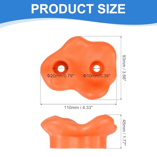 PATIKIL Rock Climbing Holds, Climbing Rock Wall Grips Play Set - color: Orange Red, size: B-Large