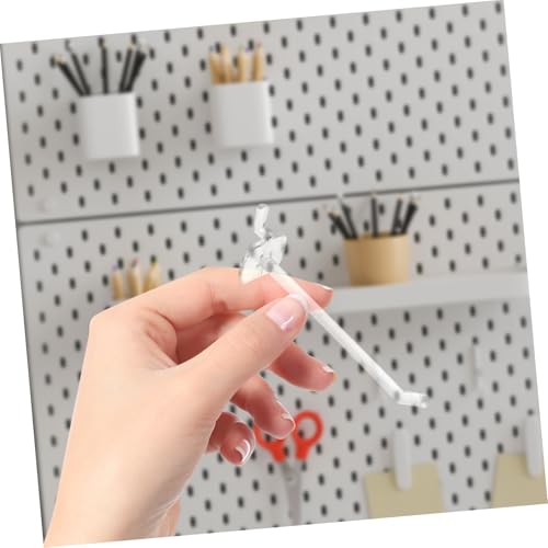 GLEAVI 50pcs Hook Display Board Plastic Pegboard Hooks for Hanging Tools Peg Board Accessories Garage Wall Organizer - size: 10.30X3.50X2.30CM