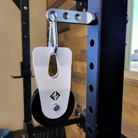 F&F STEEL Quick-Load Fitness Pulley Sheave - Heavy-Duty 500 lb Weight Capacity, Easy Cable Management for Home Gym Equipment - style: Composite Black Wheel
