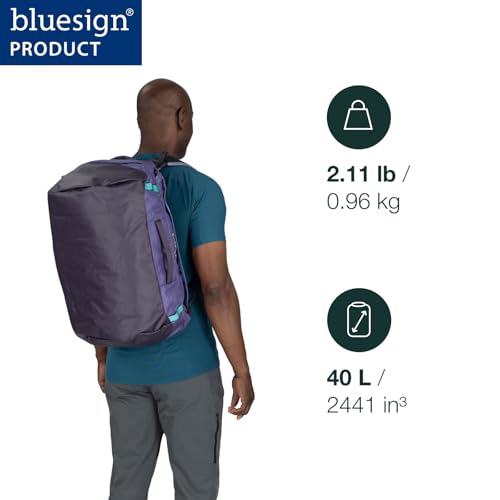Osprey Transporter Lightweight Travel Duffel Bag - Extra Large Water Resistant Durable Gear Bag for Men and Women - color: Blue Flame/Nocturnal Blue, style: 40l