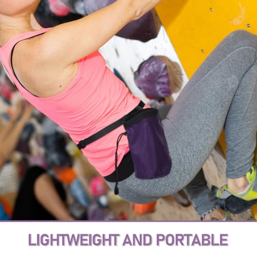 Rock Climbing Chalk Bag for Outdoor Climbing Activities Powder Bag with Large Capacity and User-Friendly Design, Made of Sturdy Oxford Cloth and Fleece for Bouldering