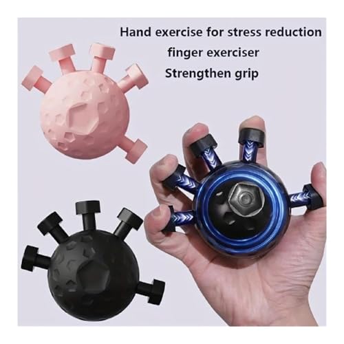 Portable Hand Grip Strengthener, 2Pcs Adjustable Finger Trainer, Hand Exercise Accessories for Climbing, Fitness and Hand Recovery Practice - color: Black+Pink
