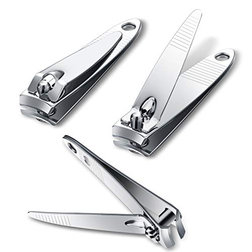 32 Pieces Stainless Steel Fingernail Nail Clipper Bulk Silver Portable Toenail Clippers Cutter Set - size: 32 Count (Pack of 1)
