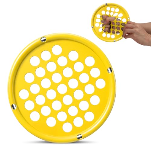 Hand Exercise Web, Finger Exerciser & Hand Strengthening | Latex Free, 7 Inch Portable, Physical Therapy Rehab, Hand & Finger Strengthener, Desk Office Travel - color: Yellow