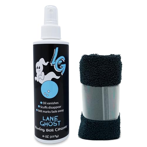 Lane Ghost Bowling Ball Cleaner Spray, USBC Approved | Removes oil, scuff and belt marks. Restores tack and extends ball lifespan.