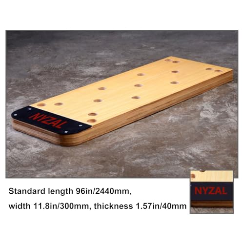96inchs Climbing Pegboard, Wall-Mounted Climbing Board, Sturdy Birch Wood Pegboard Climbing Wall with Wooden Dowel Pegs, 35 Staggered Climbing Holes，Freely Combinable, Three-Part