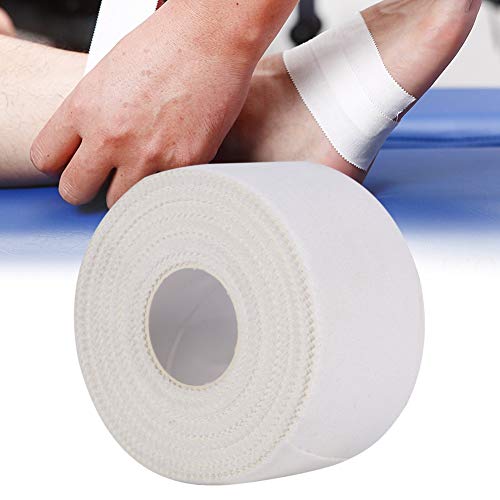 White Athletic Sports Tape, Sports Tape for Ankle, Wrist, & Injury Taping, Very Strong Easy Tear No Sticky Tape for Athlete & Trainers, 1.5in X 32.8ft