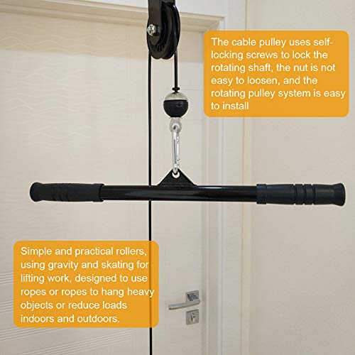 Cable Pulley - 3.54 In/90 mm 360 Degree Rotation Traction Wheel, Strong Bearing Capacity Pulley System for Home Gym and Lift Cable Machine - 2 Pack