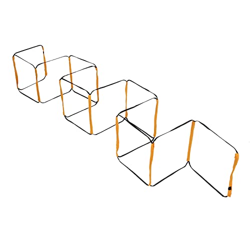 12 Rung Ladder for Speed Training - Football Soccer Basketball Hockey Tennis Badminton - Iron & Cloth Design with Storage Bag