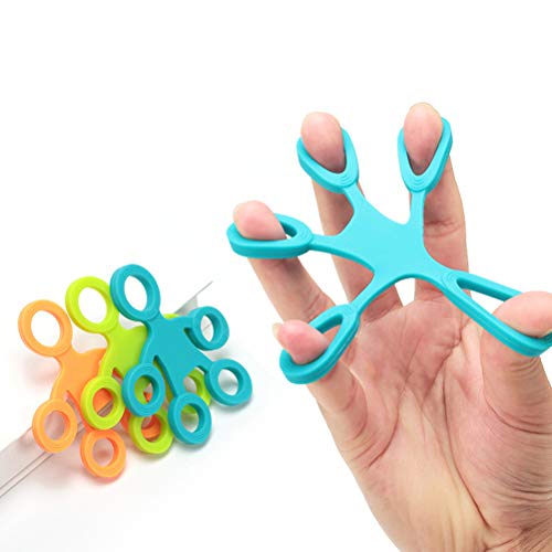 3 pcs Finger Hand Grip 3 Levels Silicone Ring Strengthener Exerciser Trainer Band Fitness Expander Stretcher