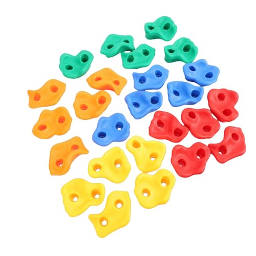 SUNGOOYUE Rock Climbing Holds Plastic Ergonomic Design Colorful Set for Indoor Outdoor Climbing Walls with Tactile Grip Skin Friendly Textured Surface