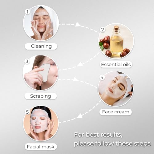 Stainless Steel Gua Sha Facial Tools | Premium Face & Body Massage Scraper for Skin Tightening & Sculpting | Gua Sha Beauty Tool for Jawline, Neck & Eyes with Travel Pouch – Perfect Skincare Gift - color: Silver Ss