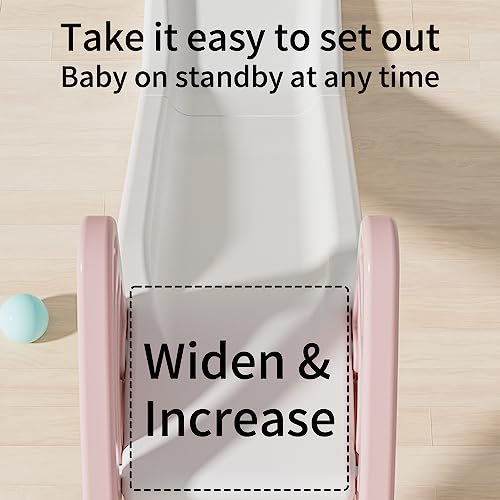 Toddler Slide Large Play Climber Slide PlaySet with Extra Long Slipping Slope Indoor Slide Kids Slide Toddler Playground Toddler Slide Outdoor Toys for Toddlers (Pink) - color: Pink
