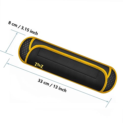 ZINZ Ultra Thick & Breathable Universal Shoulder Pad Cushion for Bag - Long & Comfort - color: Black&yellow