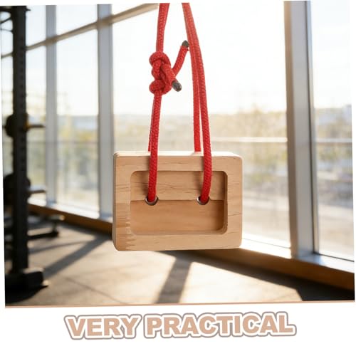 ABOOFAN 2pcs Portable Wooden Rock Climbing Hangboard for Finger Strength Training with Simulated Grip Design, Climbing Board for Doorway Use in Outdoor Fitness Routines